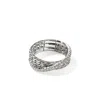John Hardy Jh Essential Pavé Crossover Ring In Sterling Silver