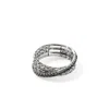 John Hardy Sterling Silver Jh Essential Crossover Sapphire Ring In Sterling Silver