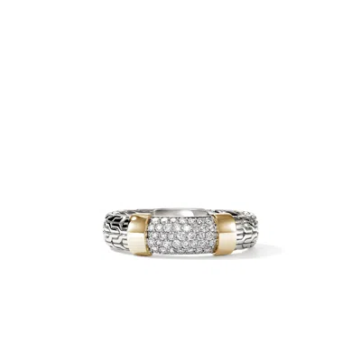 John Hardy Jh Essential Pave Ring, 5mm In Gray
