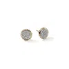 John Hardy 14k Yellow Gold Jh Essentials Diamond Pave Stud Earrings