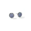 John Hardy Sterling Silver Classic Chain Blue Sapphire Stud Earrings In Sterling Silver