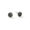 John Hardy Jh Essential Pavé Stud Earring, Sterling Silver, Gemstones, 7mm