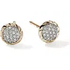 John Hardy Jh Essential Pavé Stud Earring, Gold, Diamonds In Gold1