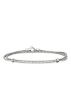 John Hardy Sterling Silver Jh Essentials Diamond Pave Wrap Bracelet In Silver/diamonds