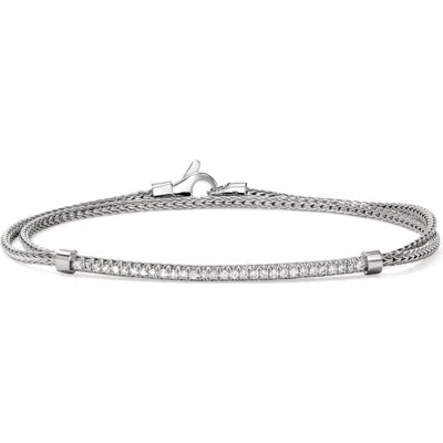 John Hardy Sterling Silver Jh Essentials Diamond Pave Wrap Bracelet