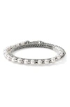 John Hardy Jh Essential Pearl Wrap Bracelet, Sterling Silver In Silver