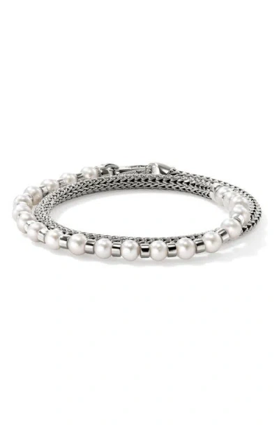 John Hardy Jh Essential Pearl Wrap Bracelet, Sterling Silver