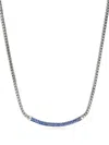 John Hardy Jh Essential Sapphire Necklace In Blue/silver