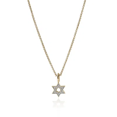 John Hardy Jh Essential Star Of David Necklace, Gold, Diamonds
