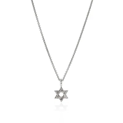 John Hardy Jh Essential Star Of David Necklace, Sterling Silver