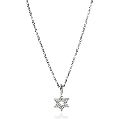 John Hardy Jh Essential Star Of David Pendant Necklace In Silver