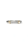 John Hardy Jh Essentials 14k Gold Ring In Silver And Gold White Diamond