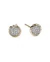 John Hardy 14k Yellow Gold Jh Essentials Diamond Pave Stud Earrings In Gold