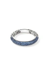 John Hardy Jh Essentials Band Ring, 3.5mm In Silver/blue Sapphire