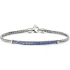 John Hardy Jh Essentials Sterling Silver Blue Sapphire Pave Bracelet In Silver/blue Sapphire