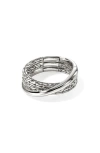John Hardy Jh Essentials Crossover Ring In Silver