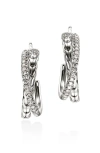 John Hardy Jh Essentials Crossover Earrings, 20.5mm In Silver