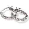 John Hardy Jh Essentials Pavé Hoop Earrings, Sterling Silver, Diamonds, 13mm