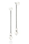 John Hardy Jh Essentials Pearl Front/back Earrings In Metallic