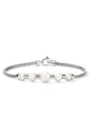 John Hardy Jh Essentials Pearl Station Bracelet In Metallic