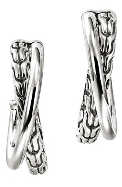 John Hardy Jh Essentials Silver Hoop Earrings