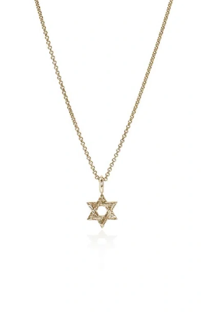 John Hardy Jh Essentials Star Of David Pendant Necklace In Gold