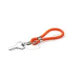 John Hardy Jh Key Chain, Sterling Silver, Rubber In Orange