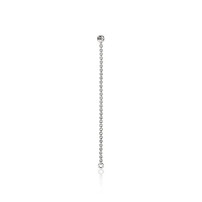 John Hardy Jh Lovestruck™ Drop Chain Earring, Sterling Silver, Diamond, .03tcw, Single