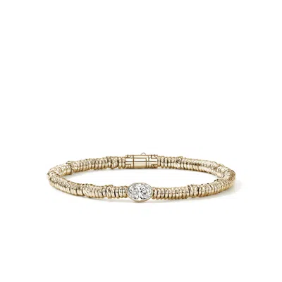 John Hardy Jh Lovestruck™ Heishi Bracelet, Gold, Diamond, 1.0tcw