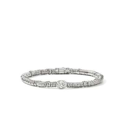 John Hardy Jh Lovestruck™ Heishi Bracelet, Sterling Silver, Diamond, 1.0tcw