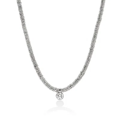 John Hardy Jh Lovestruck™ Heishi Pendant Necklace, Sterling Silver, Diamond, 1.0tcw