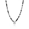 John Hardy Jh Lovestruck™ Heishi Pendant Necklace, Sterling Silver, Hardstones, Diamond, 3.0tcw In Brown