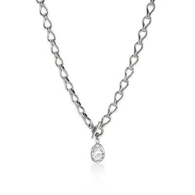 John Hardy Jh Lovestruck™ Link Necklace,  Sterling Silver, Diamond, 2.5tcw