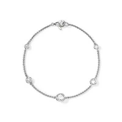 John Hardy Jh Lovestruck™ Station Bracelet, Sterling Silver, Diamonds, 1.45tcw In Metallic