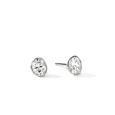 John Hardy Jh Lovestruck™ Stud Earrings, Sterling Silver, Diamonds, 1.5tcw In Metallic