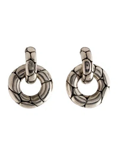 Pre-owned John Hardy Kali Convertible Doorknocker Clip-on Earrings In Multicolor