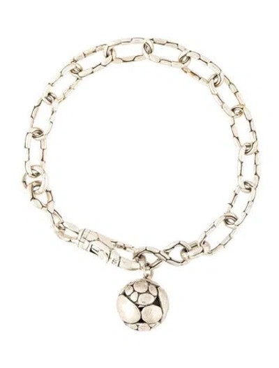 Pre-owned John Hardy Kali Link Ball Charm Bracelet, 6" In Multicolor
