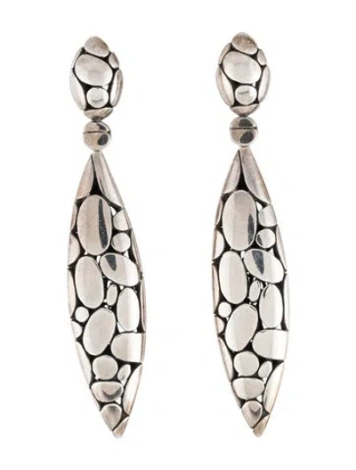 Pre-owned John Hardy Kali Marquise Drop Earrings In Multicolor