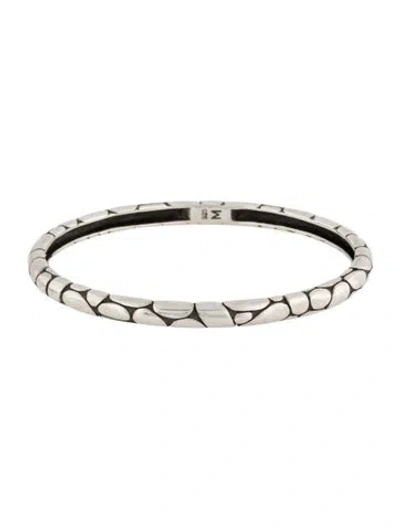 Pre-owned John Hardy Kali Pebble Bangle Bracelet, 8" In Multi
