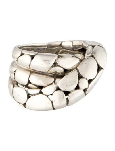 Pre-owned John Hardy Kali Pebble Crossover Ring In Multi