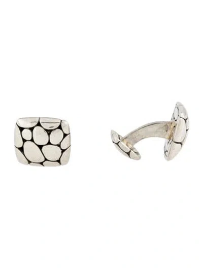 Pre-owned John Hardy Kali Pebble Cufflinks In Multi