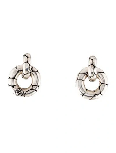 Pre-owned John Hardy Kali Pebble Door Knocker Drop Earrings In Multi