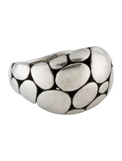 Pre-owned John Hardy Kali Pebble Flow Band Ring In Multi