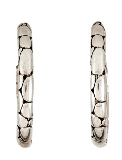 Pre-owned John Hardy Kali Pebble Hoop Earrings In Multi