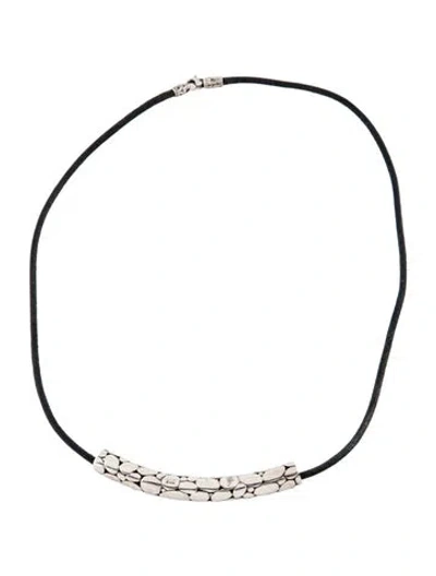 Pre-owned John Hardy Kali Pebble Tube Pendant Necklace, 17.5" In Multi