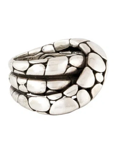 Pre-owned John Hardy Kali Pebble Twist Band Ring In Multi