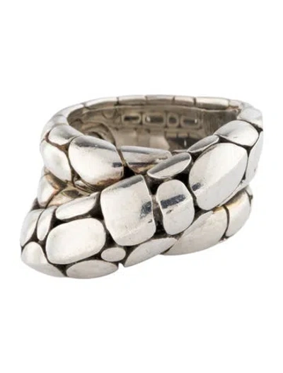 Pre-owned John Hardy Kali Pebble Twist Ring In Multi