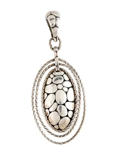 Pre-owned John Hardy Kali Zen Oval Pendant, 2.75" In Multicolor