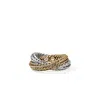 John Hardy Kami Chain Crossover Ring, 4.5mm In Sterling Silver
