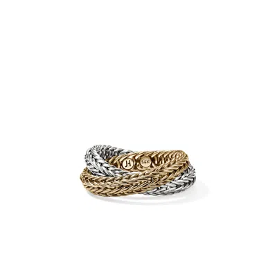 John Hardy Kami Chain Crossover Ring, 4.5mm In Sterling Silver
